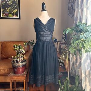 Maggie London 90s Black Sleeveless Witchy Goth Retro Style Cocktail Dress Small